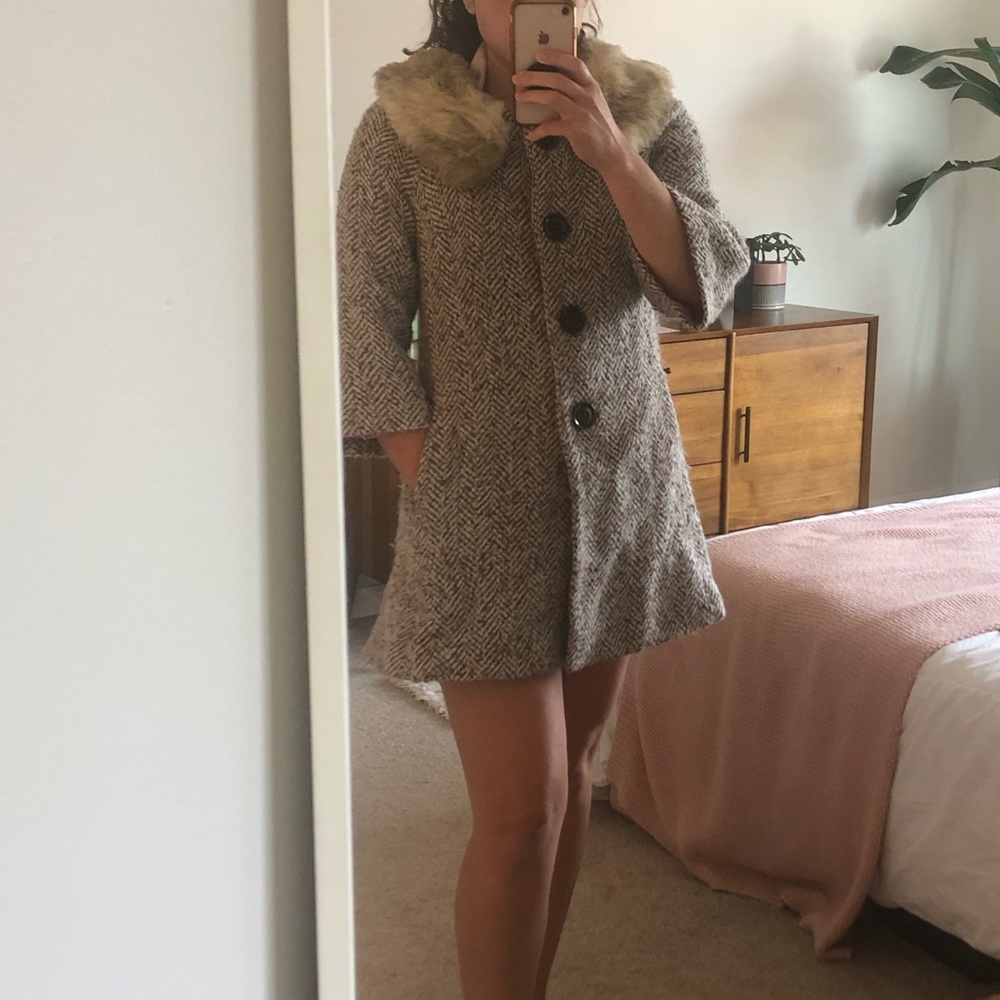 Anthropology Faux Fur Coat